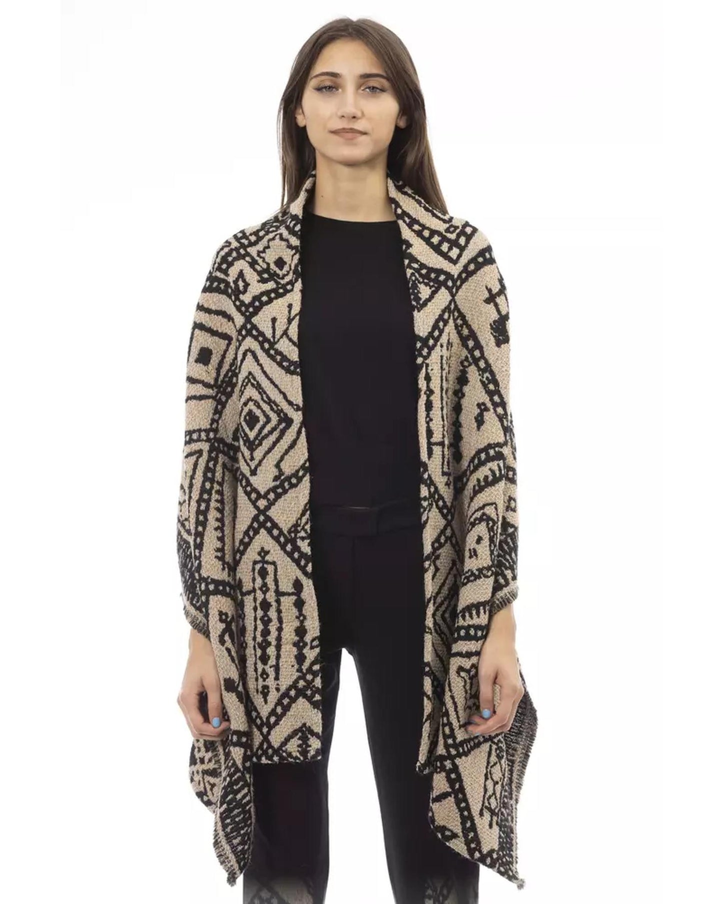 Alpha Studio Women's Scandinavian Jacquard Double-Face Stole - One Size
