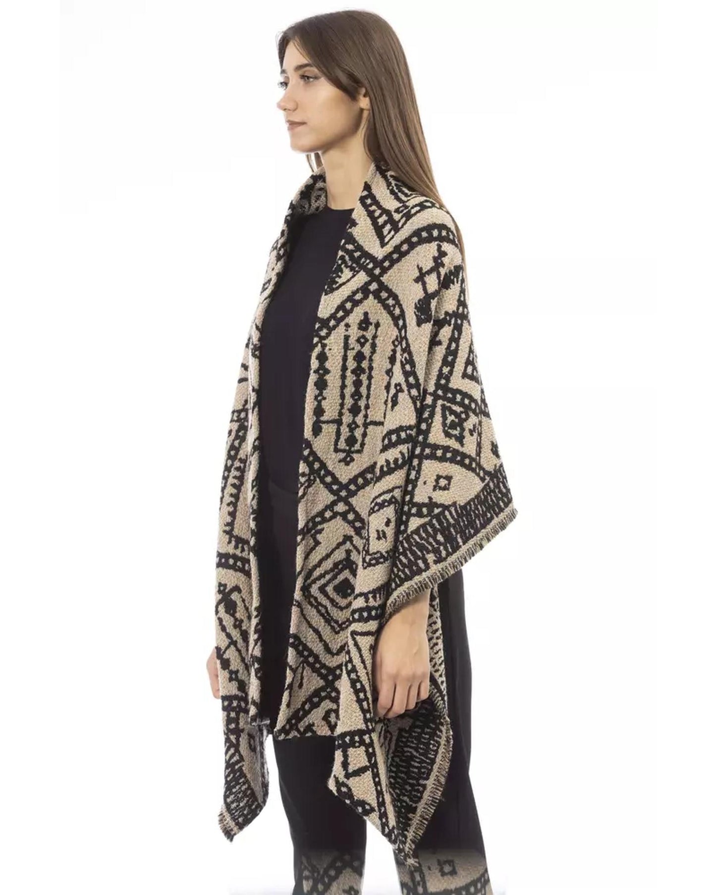 Alpha Studio Women's Scandinavian Jacquard Double-Face Stole - One Size