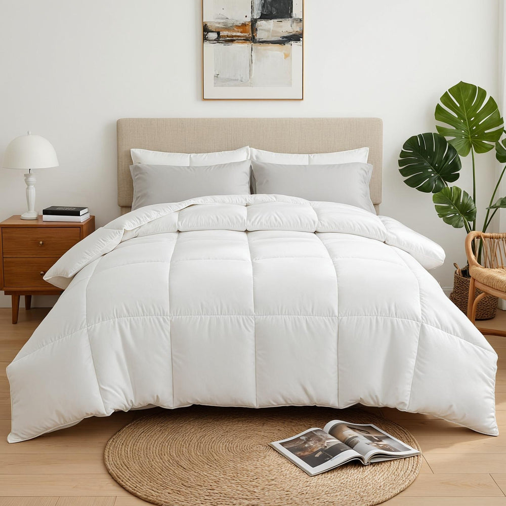 Giselle Bedding Queen Size 400GSM Microfiber Quilt All Season Duvet Quilts Comforter Winter Summer